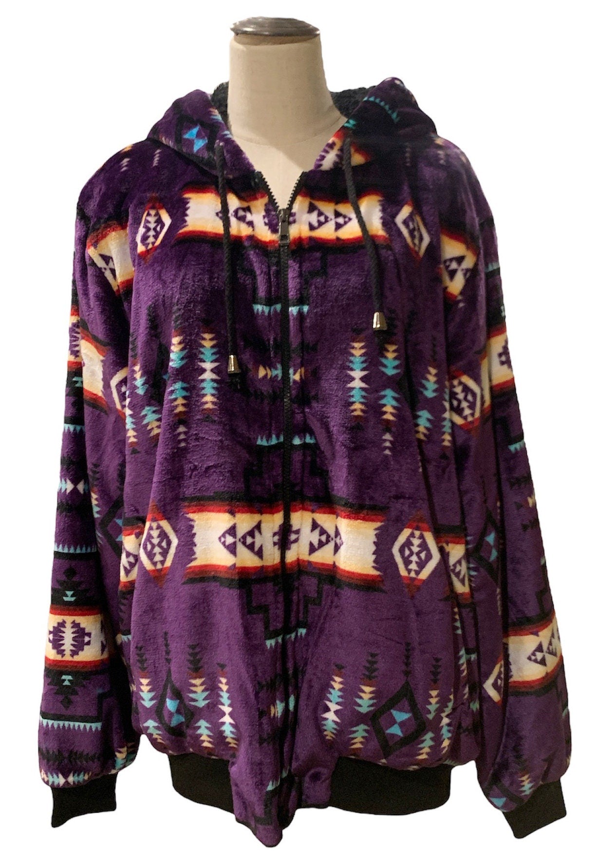 Native American Style Design Super Soft Adult Jackets With Sherpa lining