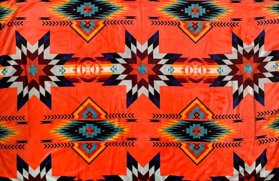 southwest native Style Design Queen size super soft reversible blanket