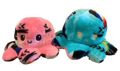 Southwest native style design Octopus Plush Reversible Flip Stuffed Toy Soft Animal  small size