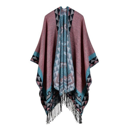 Southwest Shawl,  Poncho-Native American Style Design--One Size Fits Most