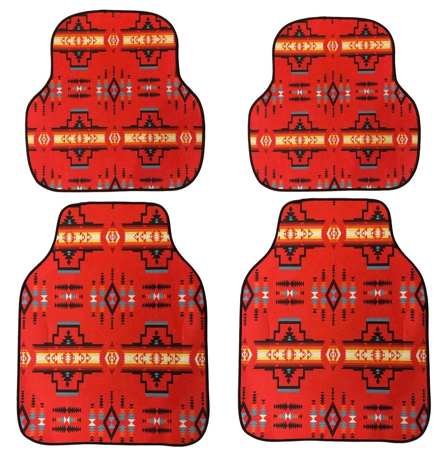 Native American Style Design Car Floor Mats 4PS Car Accessories