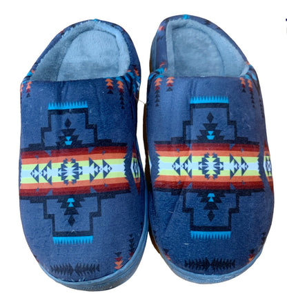 Southwest Native Design Plush Winter Indoor Slippers